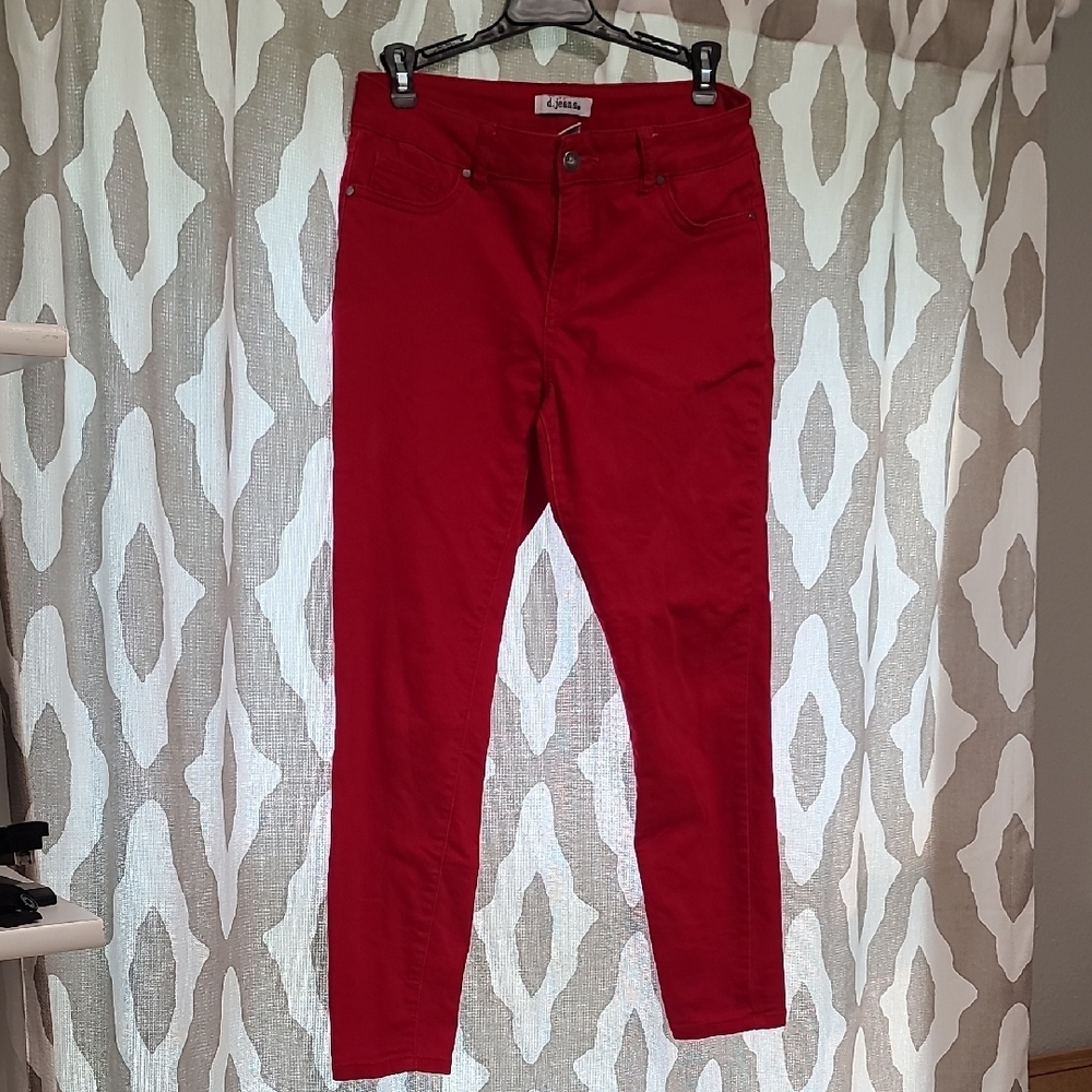 d. jeans Vibrant Red Denim
